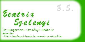 beatrix szelenyi business card