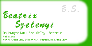 beatrix szelenyi business card
